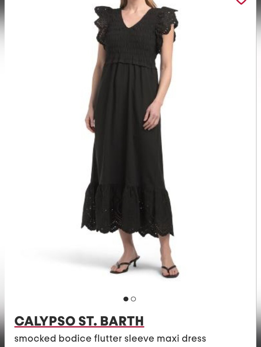 Calypso St. Barth Black Eyelet Maxi Dress